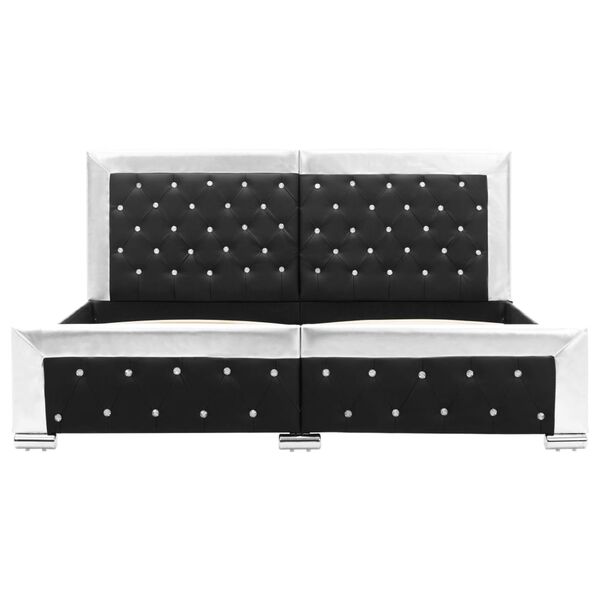 vidaXL Giroletto Nero in Similpelle 160x200 cm