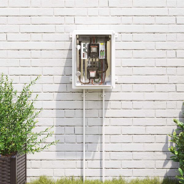 vidaXL Armadio di Controllo Grigio 30 x 16,5 x 40 cm Plastica ABS