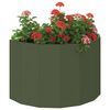 vidaXL Fioriera Verde oliva 60 x 30 x 35 cm Acciaio