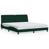 vidaXL Giroletto senza Materasso Verde Scuro 180x200 cm in Velluto