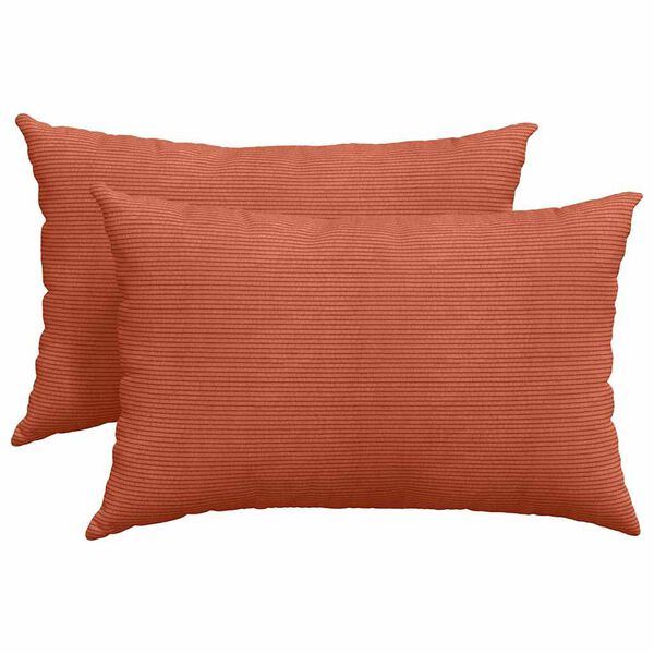 vidaXL Cuscini da Divano 2 pcs Rosso Arancio 60 x 40 cm