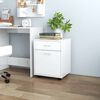 vidaXL Mobiletto con Ruote Bianco Lucido 45x38x54cm Legno Multistrato