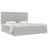 vidaXL Letto con contenitore e LED Grigio chiaro 200 x 200 cm Velluto