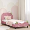 vidaXL Struttura letto bambini con testata Rosa 90 x 190 cm Velluto