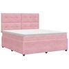 vidaXL Letto box spring con materasso Rosa 140 x 190 cm Velluto