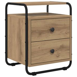 vidaXL Armadio da Notte Rovere Artigianale Legno ingegnerizzato