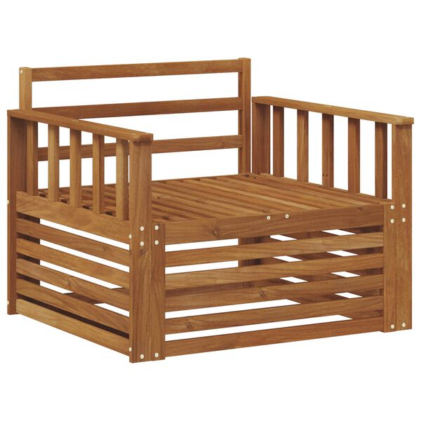 vidaXL 2 Pezzo Divano con Braccioli Legno di Acacia Massello Naturale