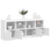 vidaXL Credenza con Luci LED Bianca 163x37x67 cm