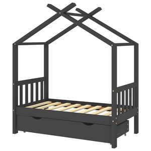 vidaXL Giroletto per Bambini con Cassetto in Legno di Pino 70x140cm