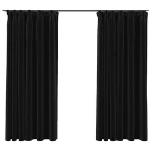 vidaXL Tende Oscuranti con Ganci Effetto Lino 2 pz Antracite 140x175cm