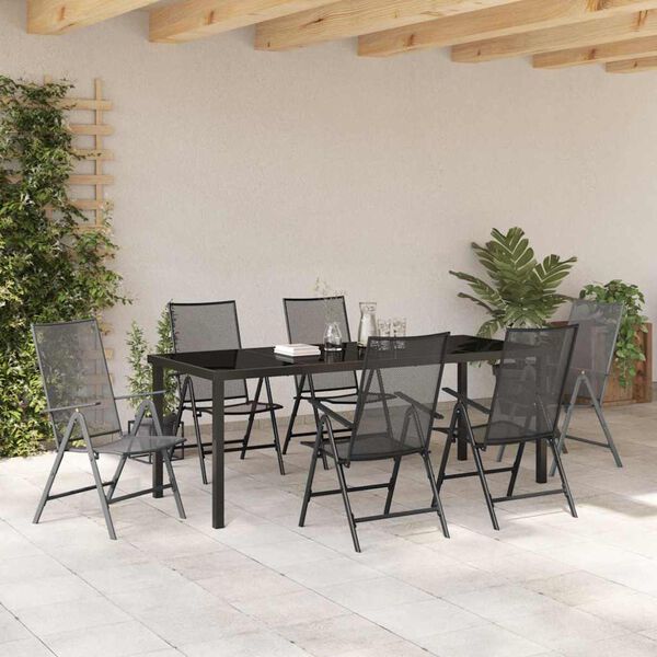 vidaXL Set da Pranzo per Giardino 7 pcs Antracite