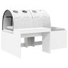 vidaXL Letto alto per bambini con scrivania Bianco