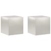 vidaXL Supporto per piante 2 pcs Argento 40 x 40 x 40 cm Acciaio