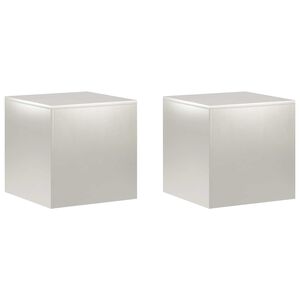 vidaXL Supporto per piante 2 pcs Argento 40 x 40 x 40 cm Acciaio