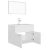 vidaXL Set Mobili da Bagno Bianco in Legno Multistrato