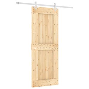 vidaXL Porta scorrevole Naturale e Bianco 80 x 210 cm