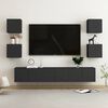 vidaXL Set di Mobili Porta TV 7 pz Nero in Legno Multistrato