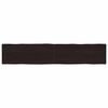 vidaXL Piano Tavolo Marrone Scuro 200x40x(2-4)cm Rovere Non Trattato