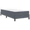 vidaXL Letto a molle con materasso Grigio scuro 80 x 200 cm Tessuto