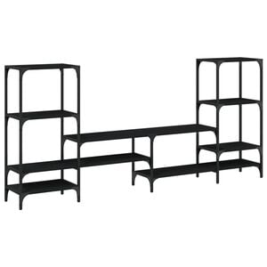 vidaXL Mobile Porta TV Nero 206,5x28,5x95 cm in Legno Multistrato