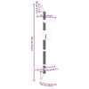 vidaXL Albero per Gatti con Tiragraffi a Parete Grigio Chiaro 187 cm