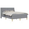 vidaXL Struttura letto con materasso Grigio chiaro 140 x 200 cm