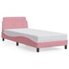 vidaXL Giroletto con Testiera Dover Rosa 90x200 cm Velluto