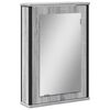 vidaXL Mobile Specchio da Bagno Grigio Sonoma 42x12x60 cm Multistrato