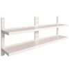 vidaXL Mensole Galleggianti a 2 Livelli 2 pz in Acciaio Inox 200x30 cm