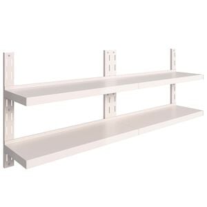 vidaXL Mensole Galleggianti a 2 Livelli 2 pz in Acciaio Inox 200x30 cm