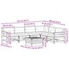 vidaXL Set Salotto Giardino 7pz con Cuscini Bianco Legno Massello Pino