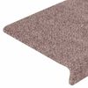 vidaXL Tappetini per scale autoadesivi 5 pz 65x21x4 cm Marrone Chiaro Bordo rettangolare