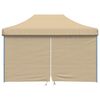 vidaXL Tendone per Feste Pieghevole Pop-Up con 4 Pareti Beige