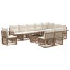 vidaXL Set Divano da Giardino 11 pz Beige polyrattan