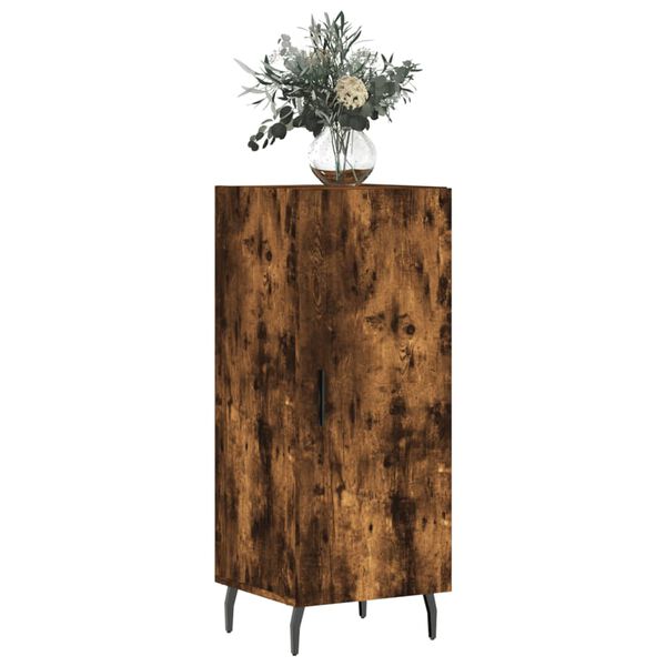 vidaXL Credenza Rovere Fumo 34,5x34x90 cm in Legno Multistrato