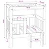 vidaXL Cuccia per Cani Grigio 65,5x50,5x70 cm in Legno Massello di Pino