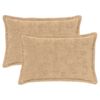 vidaXL Federa 2 pz HOUTEN Crema 50 x 70 cm Pelliccia di Coniglio Finta