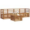 vidaXL Set divani 5 pcs Naturale Legno di Acacia Massello