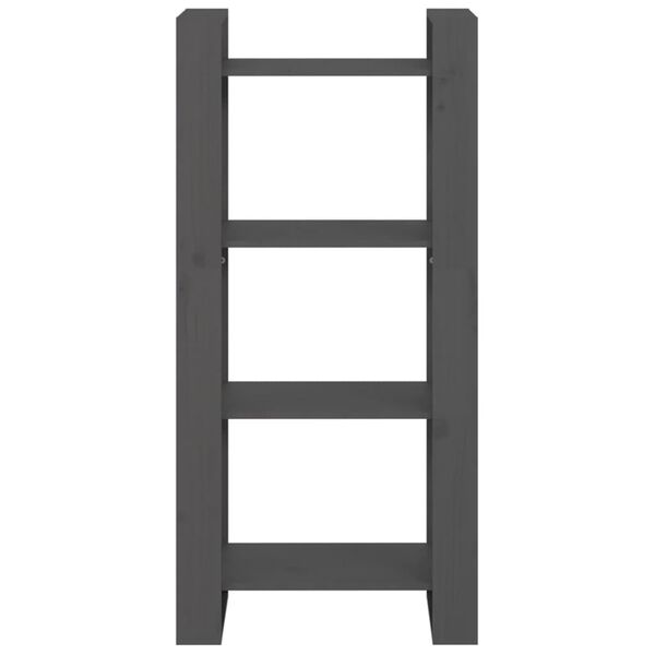 vidaXL Libreria/Divisorio Grigio 60x35x125 cm Legno Massello