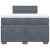 vidaXL Giroletto a Molle con Materasso Grigio Scuro 120x190 cm Velluto
