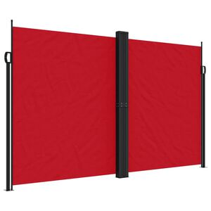 vidaXL Tenda da Sole Laterale Retrattile Rossa 200x600 cm