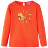 vidaXL Maglietta da Bambina Maniche Lunghe Arancione Scuro 116