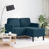 vidaXL Divano 2 Posti con Chaise longue a L Blu 125 cm in Velluto