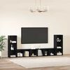 vidaXL Set mobile TV 4 pcs Rovere Nero 37 x 35 x 107,5 cm