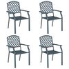 vidaXL Sedia da Giardino 4 pcs Antracite 56 x 65 x 89 cm Acciaio