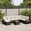 vidaXL Set Divani da Giardino 8 pz con Cuscini Marrone in Polyrattan