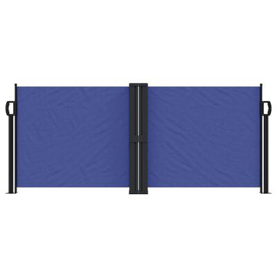 vidaXL Tenda da Sole Laterale Retrattile Blu 100x600 cm
