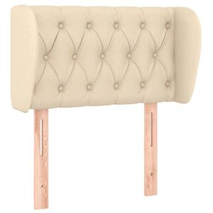 vidaXL Testiera ad Orecchio Crema 83 x 23 x 78/88 cm in Tessuto