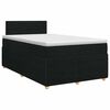 vidaXL Letto box spring con materasso Nero 120 x 190 cm Tessuto