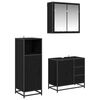 vidaXL Set di mobili per il bagno 3 pz Rovere Nero 65 x 33 x 60 cm